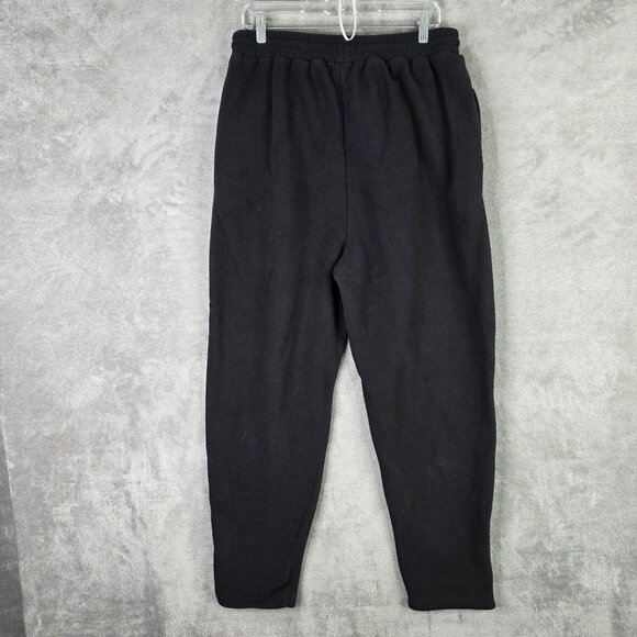 Mens Lee Sport Black Fleece Sweatpants Drawstring Elastic Waist Polyester Size L - Picture 5 of 9